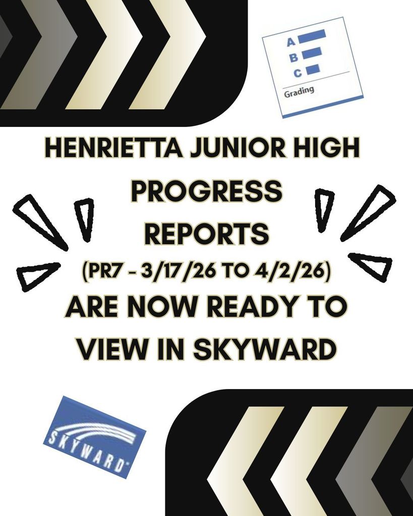 HJH Progress Reports for March 17 - April 2, 2026 are now ready to view in Skyward.