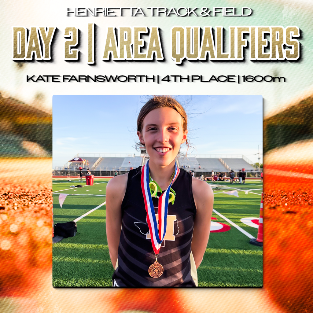 🏃♀️ HENRIETTA TRACK & FIELD | DISTRICT DAY 2 🏃♀️ Punched her ticket. Kate Farnsworth battles to a 4th place finish in the 1600m and advances to Area. Tough. Disciplined. Still climbing. 🔥 Trust. Passion. Discipline. #TPD