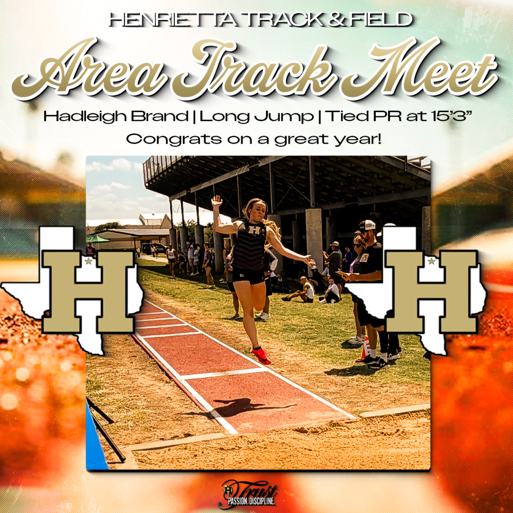 Henrietta Track & Field | AREA TRACK MEET 🏃‍♀️  Hadleigh Brand caps off a strong season with a PR-tying jump of 15’3” in the Long Jump.  Consistency. Effort. Growth. That’s what it’s about.  Proud of the work you put in all year. The standard was met. 💪  #TPD