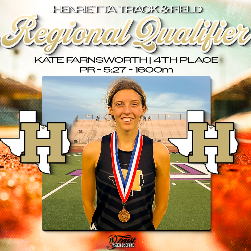 Henrietta T&F | REGIONAL QUALIFIER 🏃‍♀️  Kate Farnsworth delivers a PR in the 1600m (5:27) to punch her ticket to Regionals!  Also set to compete in two events at Regionals 💪 That’s consistency. That’s toughness. 🔥  #TPD