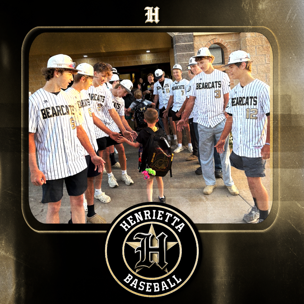 Henrietta Baseball | MORE THAN BASEBALL. It’s about impact. It’s about showing up. It’s about being someone the next group looks up to. 🐾  Thank you Henrietta Elementary for the opportunity to give high fives and fist bumps Friday morning!  #TPD