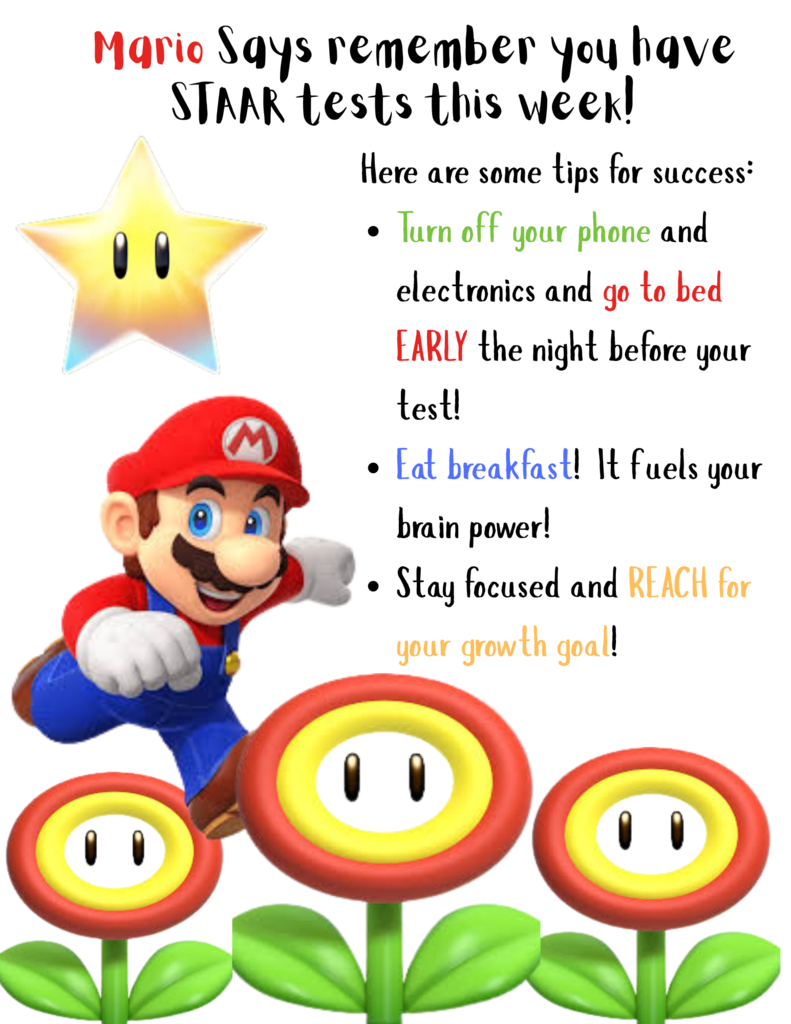 HJH STAAR Tips reminder