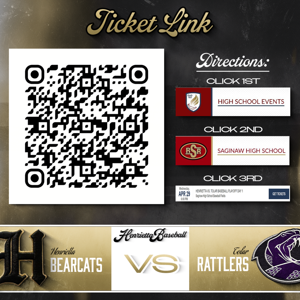 🎟️🔥 PLAYOFF TICKETS – READ BEFORE YOU BUY 🔥🎟️ Bearcat Nation, here’s the deal: 💲 UPDATED PRICES (with required fee) Adults: $6 Students: $4 (Includes mandatory $1 platform fee)  🎫 Get your tickets here: https://events.hometownticketing.com/boxoffice/eaglemountain/L2VtYmVkL2FsbA%3D%3D ➡️ High School Events → Saginaw High School  Trust. Passion. Discipline. #TPD