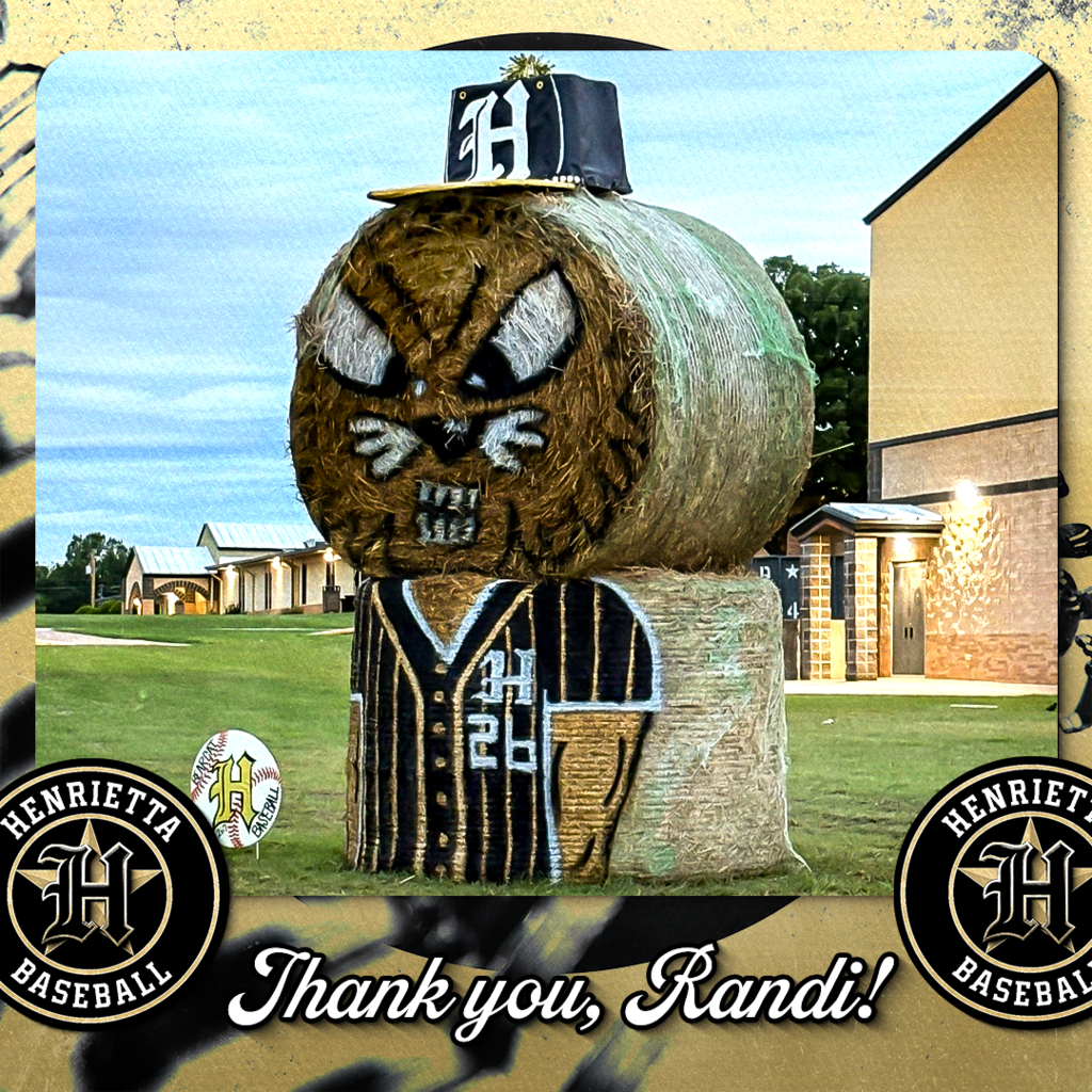 Some people don’t just support a program… they bring it to life.  Randi Tigrett is that person for Henrietta.  From transforming the Hay Bearcat for every big moment—boys AND girls—to showing up with banners, costumes, chili fits, and nonstop energy… she makes sure our athletes and community feel it.  🌶️ Playoffs hit different because of people like YOU.  Henrietta Baseball wants to say THANK YOU for getting us ready, for the passion, and for the pride you pour into Bearcat and Ladycat athletics.  You make this place special.  #TPD