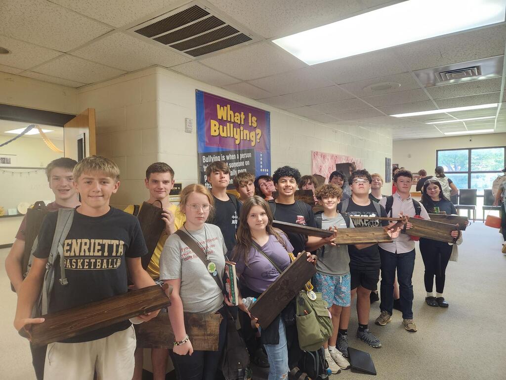 8th grade Ag students wood shop projects.
