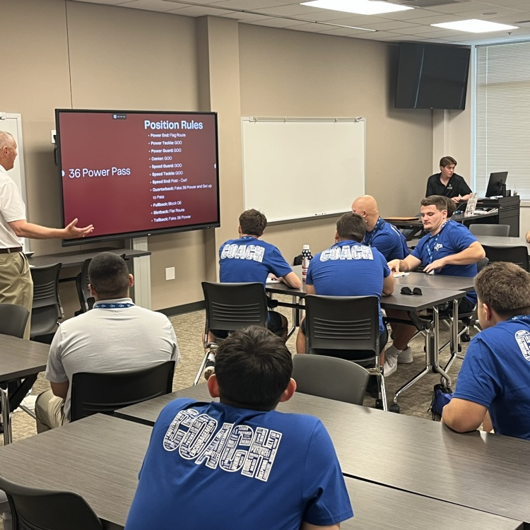 Future coaches learning about power run game!
