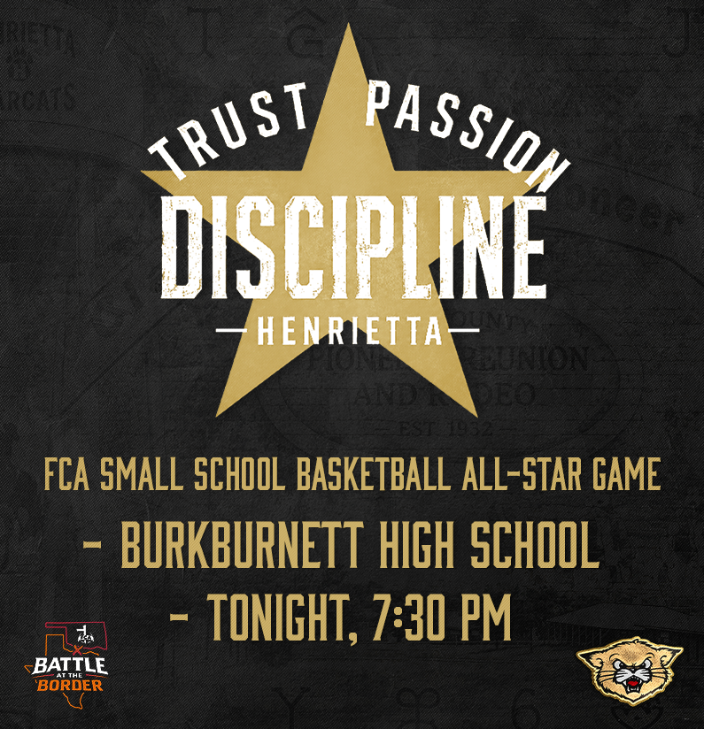 🏀 GAME DAY | FCA ALL-STAR BASKETBALL🏀 The FCA Small School All-Star Game tips off tonight as Team Texas takes on Team Oklahoma in the Battle of the Border! 📍 Burkburnett High School 🕢 7:30 PM Come out and support some of the top small-school basketball players from across Texas as they represent the Lone Star State one final time. Be sure to come cheer on the Bearcats who will be competing in this special all-star event! #TPD