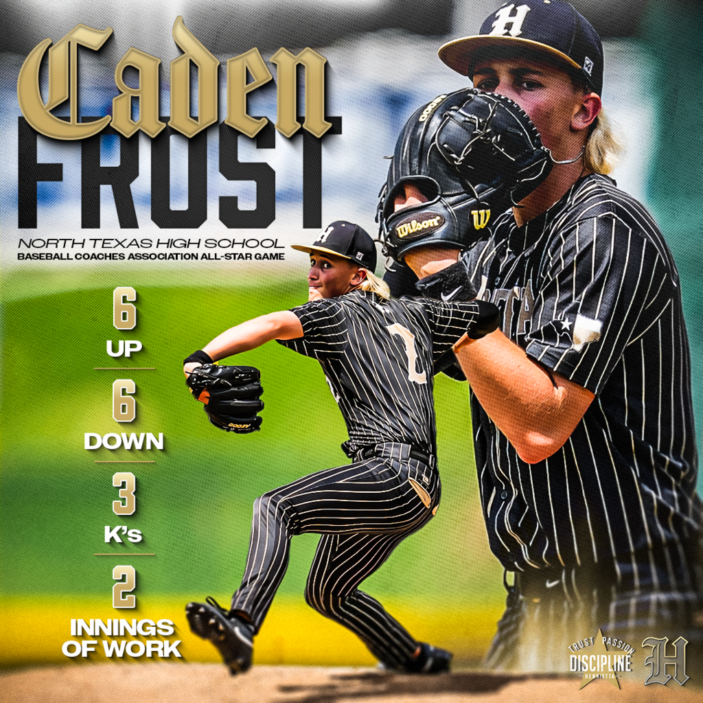 ⚾️ One last time in the black and gold. Before heading off to continue his baseball career at Connors State College, Caden Frost had the opportunity to represent Henrietta Baseball in the North Texas High School Baseball Coaches Association All-Star Game. Caden made the most of it: 🔥 2.0 IP 🔥 6 Up, 6 Down 🔥 3 Strikeouts A tremendous competitor, teammate, and representative of Henrietta Athletics. We’re proud of everything he has accomplished and excited to watch what’s next. Congratulations, Caden! Once a Bearcat, always a Bearcat. ⚾️ #TPD