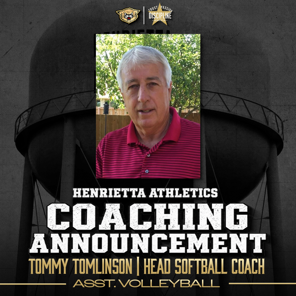 🥎 WELCOME TO HENRIETTA, COACH TOMLINSON! 🥎  Henrietta ISD is excited to announce the hiring of Tommy Tomlinson as our new Head Softball Coach and Assistant Volleyball Coach.  Coach Tomlinson brings a wealth of experience, leadership, and passion for developing student-athletes both on and off the field. We are excited for the impact he will have on our Ladycat programs and our school community.  Please join us in welcoming Coach Tomlinson to the Bearcat and Ladycat family! #TPD