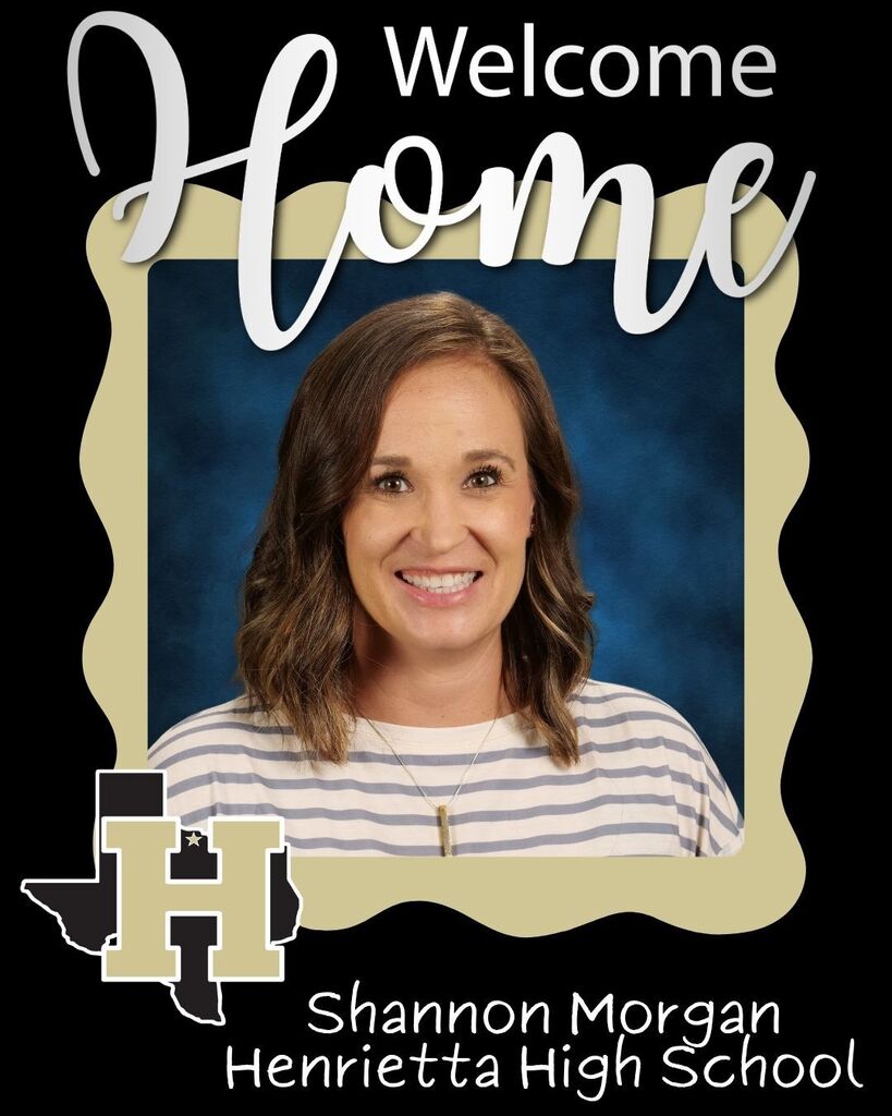 A picture frame with a smiling woman. Text reads "Welcome Home" and "Shannon Morgan Henrietta High School."