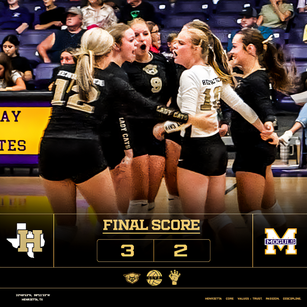 FIVE SETS. ONE TOUGH LADYCAT WIN. 🐾🏐  LCVB battled all the way through five sets last night and came out on top over Munday, 3–2!  Way to compete and finish, Ladycats! 💪  FINAL | Henrietta 3, Munday 2  #LCVB | #TPD