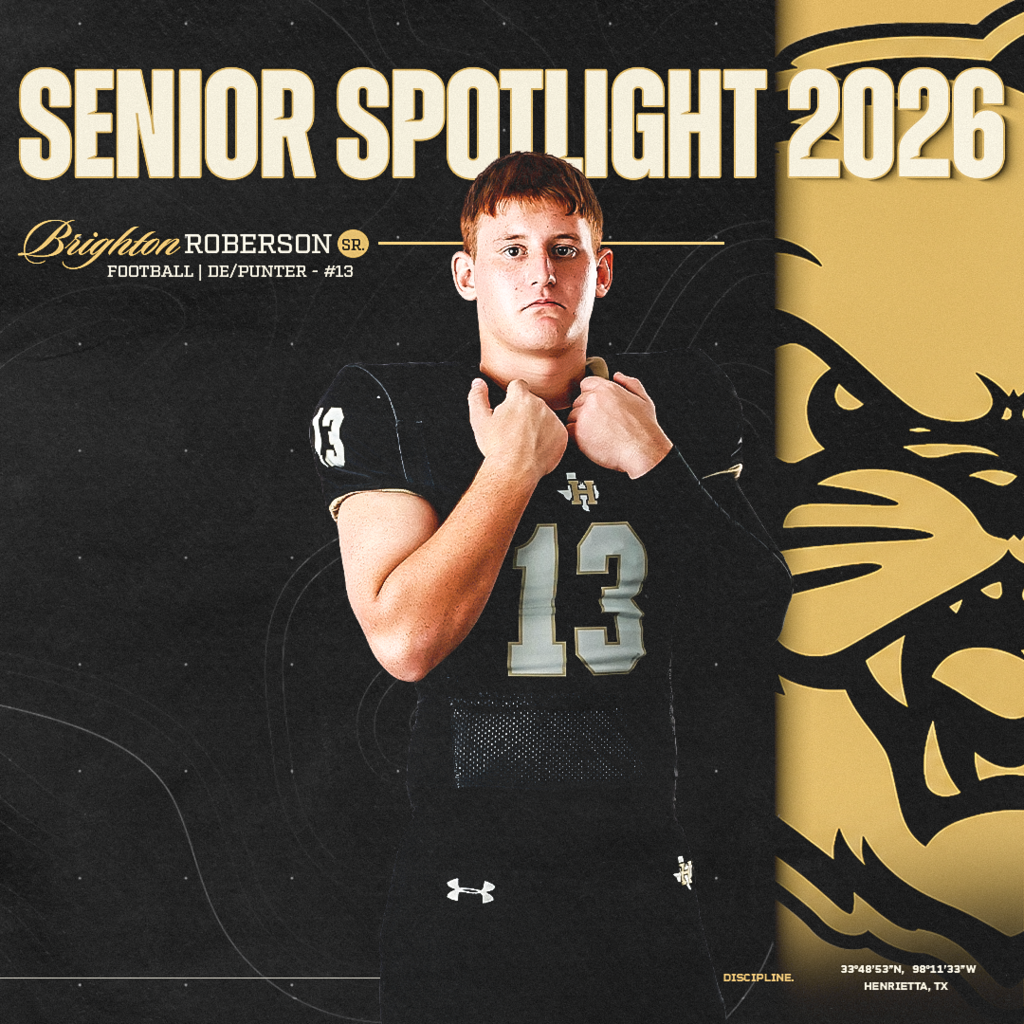 🏈 BRIGHTON ROBERSON 🐾 SENIOR SPOTLIGHT | BRIGHTON ROBERSON Next up in our 2026 Senior Spotlight Series is #13, Brighton Roberson! Brighton represents what Bearcat Football is all about, working hard, playing for the guys beside you, and never quitting. From the impact of his coaches and teammates to the support of his family and Bearcat Nation, #13 is proud to represent Henrietta. One last ride, Brighton. Make it count. #TPD | #HenriettaFB