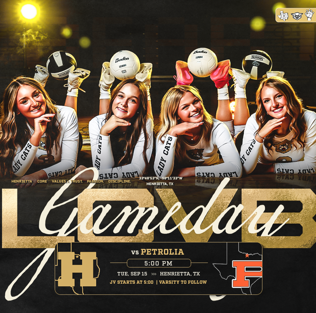 🏐 GAMEDAY | LCVB The Ladycats are back home Tuesday as they take on Petrolia! 🖤💛 🏐 JV — 5:00 PM 🏐 Varsity — To Follow 📍 Henrietta, TX Protect the H. Set the tone. #TPD | #LCVB