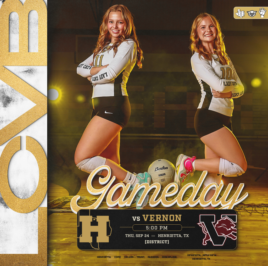🏐 DISTRICT GAMEDAY | LADYCATS AT HOME The Ladycats are back home tonight for a district matchup with Vernon! 🖤💛 🆚 Vernon ⏰ 5:00 PM 📍 Henrietta, TX 🏐 DISTRICT Come out, bring the energy, and support the Ladycats as district play continues! #TPD | #LCVB