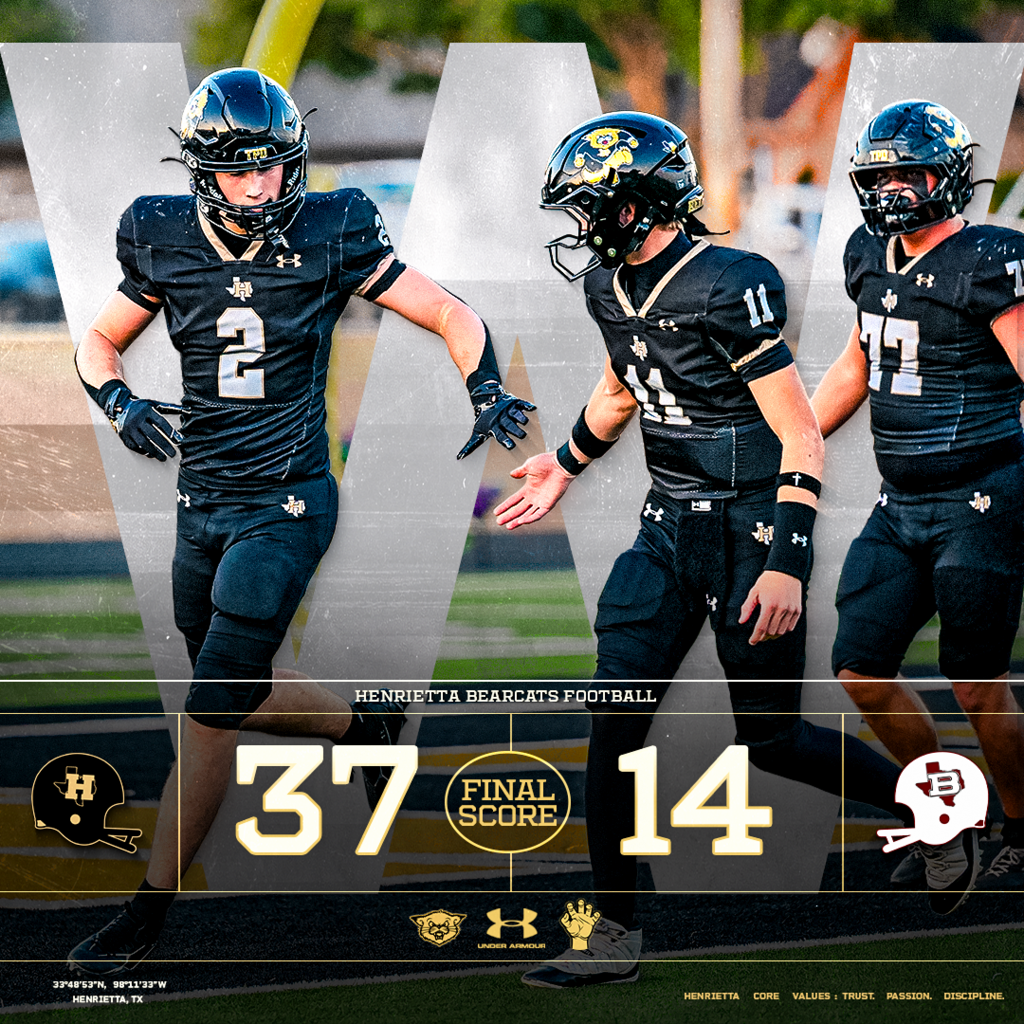 🏈 FINAL | BEARCATS WIN Henrietta 37, Bridgeport 14. Good team win. Enjoy it, then get back to work. The standard doesn’t change. #TPD | #HenriettaFB