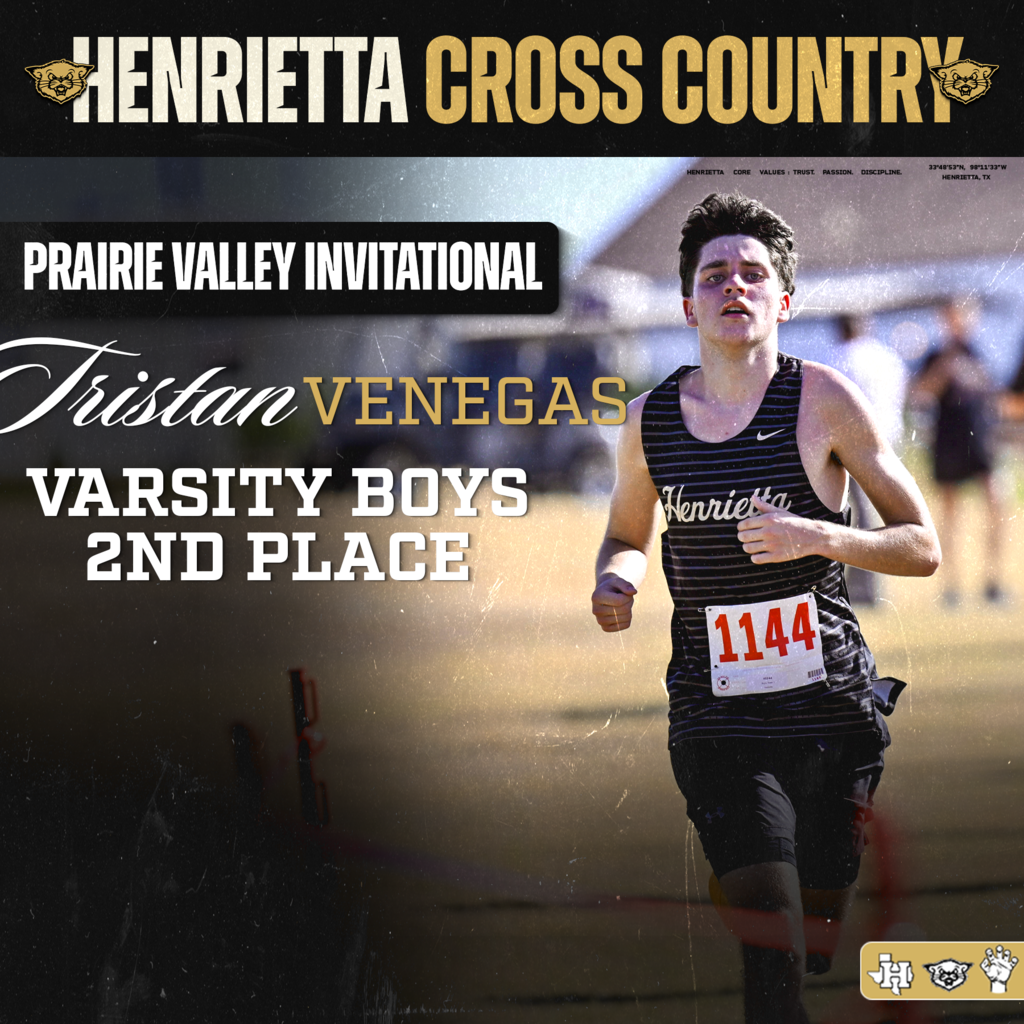 🥈 Tristan Venegas — Varsity Boys 2nd Place RUNNER-UP. 🥈 Tristan Venegas finishes 2nd Place at the Prairie Valley Invitational! Great race and a big day for Henrietta XC. #TPD