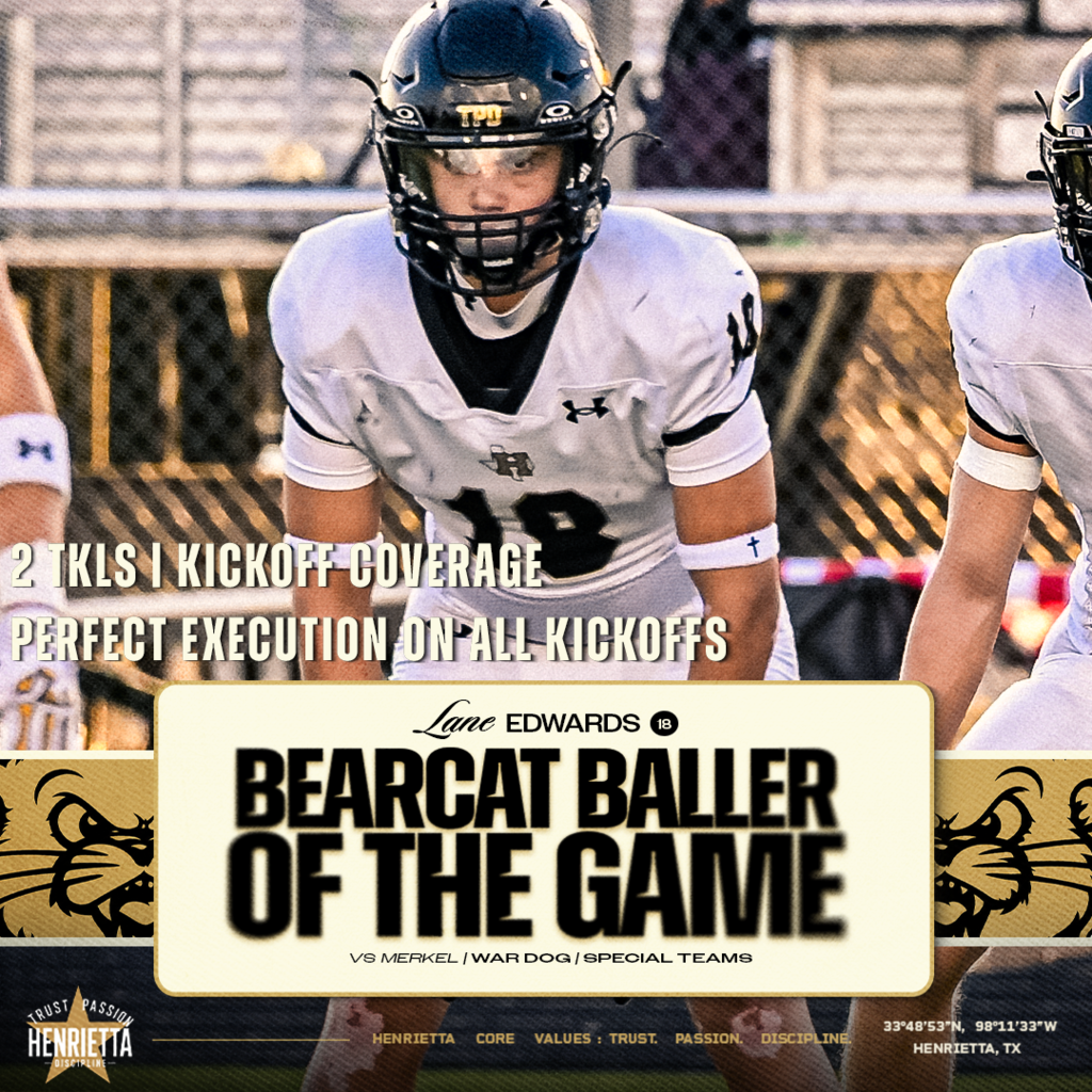 🚨 BEARCAT BALLER VS. MERKEL | SPECIAL TEAMS Lane Edwards #18 | War Dog 2 TKL on Kickoff Coverage | Perfect Execution on All Kickoffs Run the field. Do your job. Make it count. 🔥 #TPD | #HenriettaFB