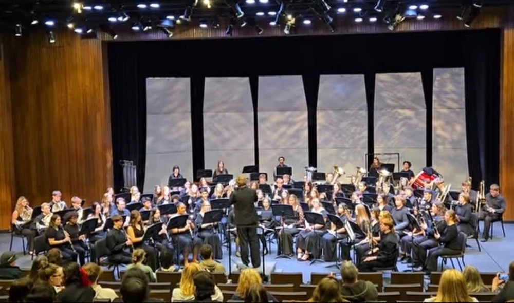 band students on stage