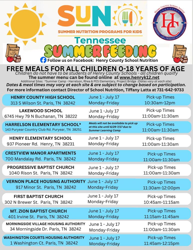summer feeding flyer