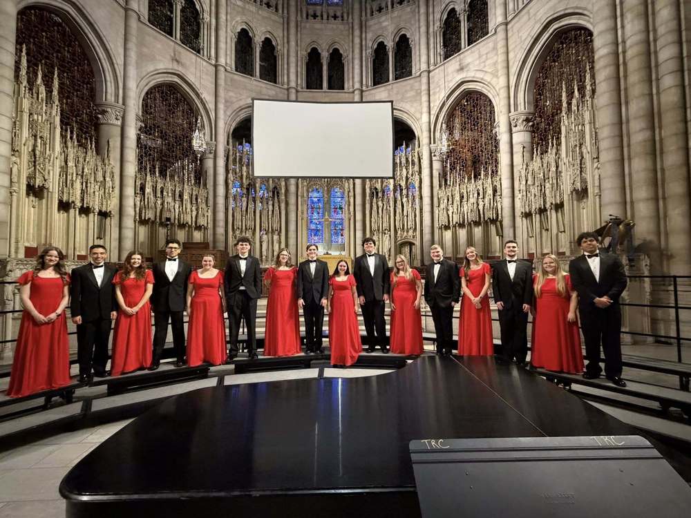 chorus group on stage