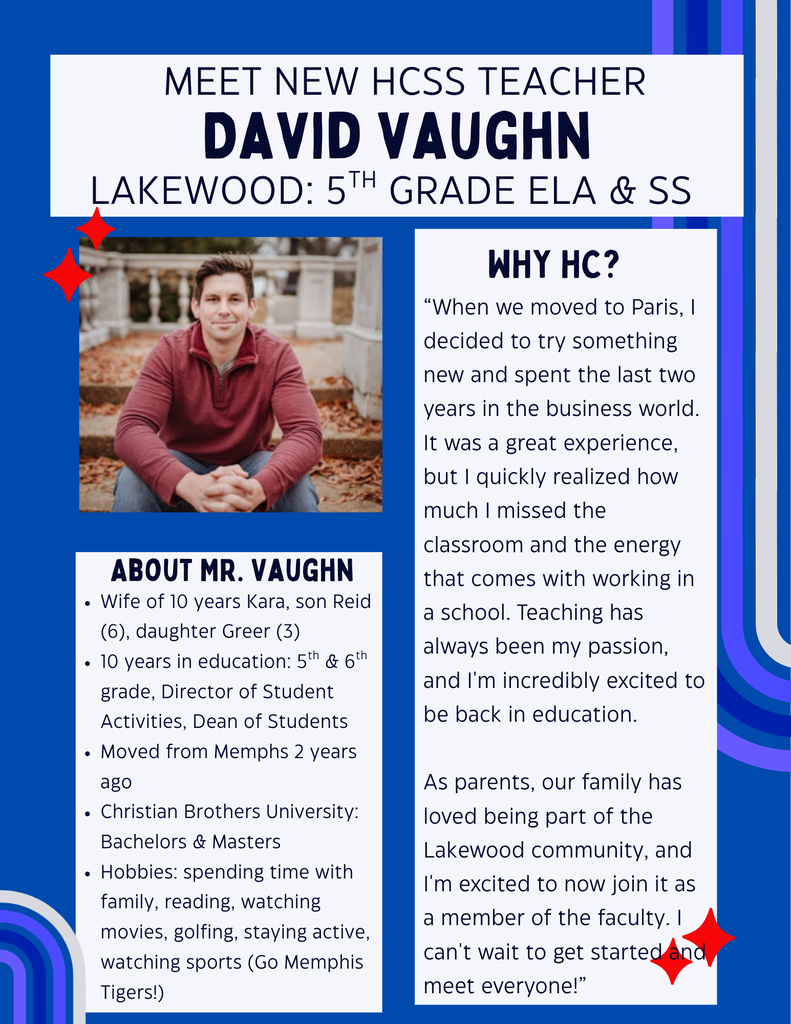 Welcome to HCSS, Mr. David Vaughn!