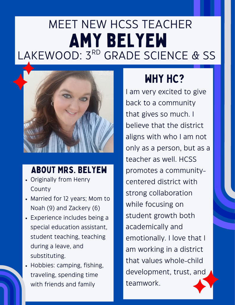 Welcome to HCSS, Mrs. Belyew!