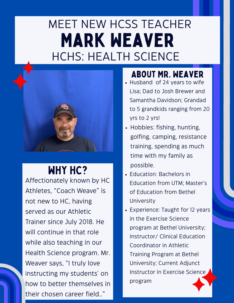Welcome to HCSS, Mr. Weaver!