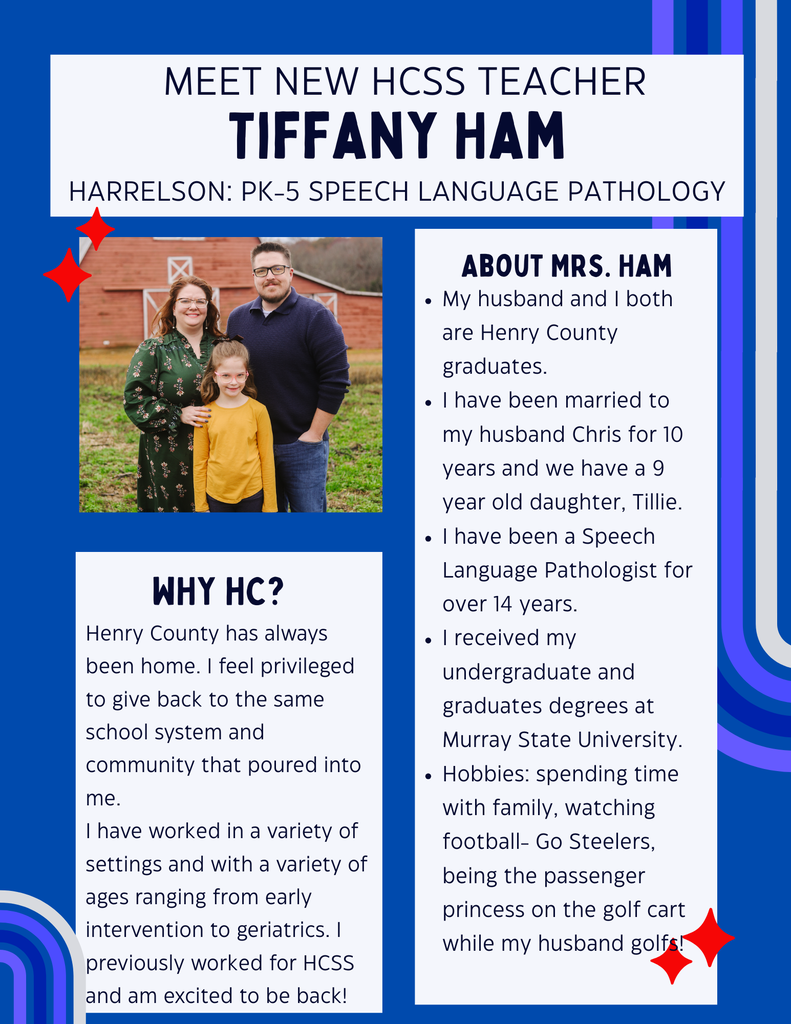 Welcome to HCSS, Mrs. Ham!