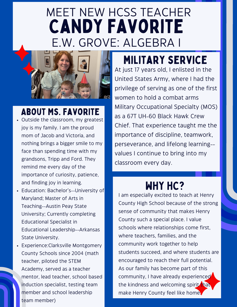 Welcome to HCSS, Ms. Favorite!