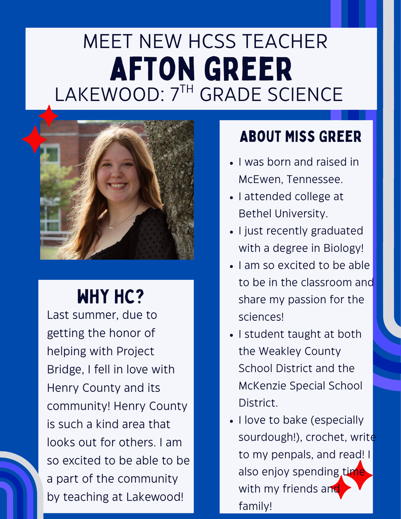 Welcome to HCSS, Miss Greer!