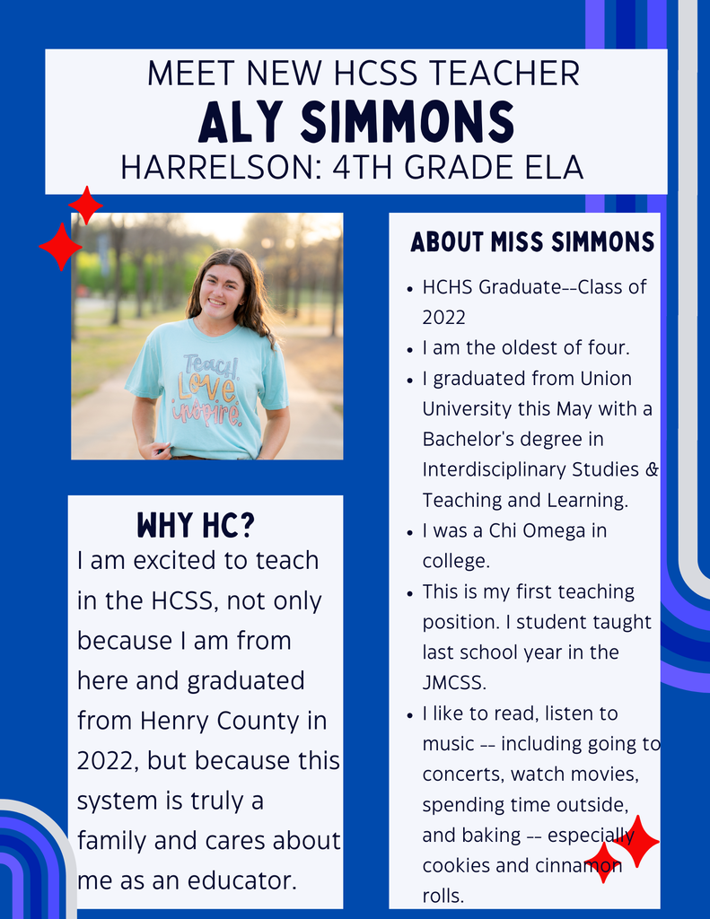 Welcome to HCSS, Miss Simmons!