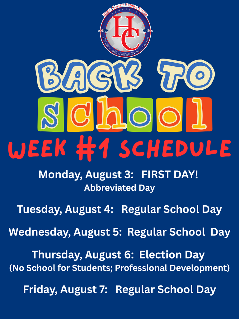 Week 1 schedule