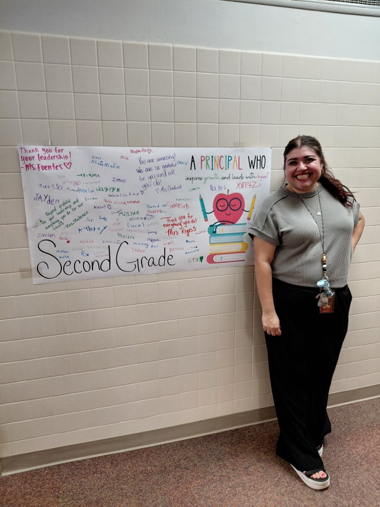 Mrs.Gaucin with appreciation poster 