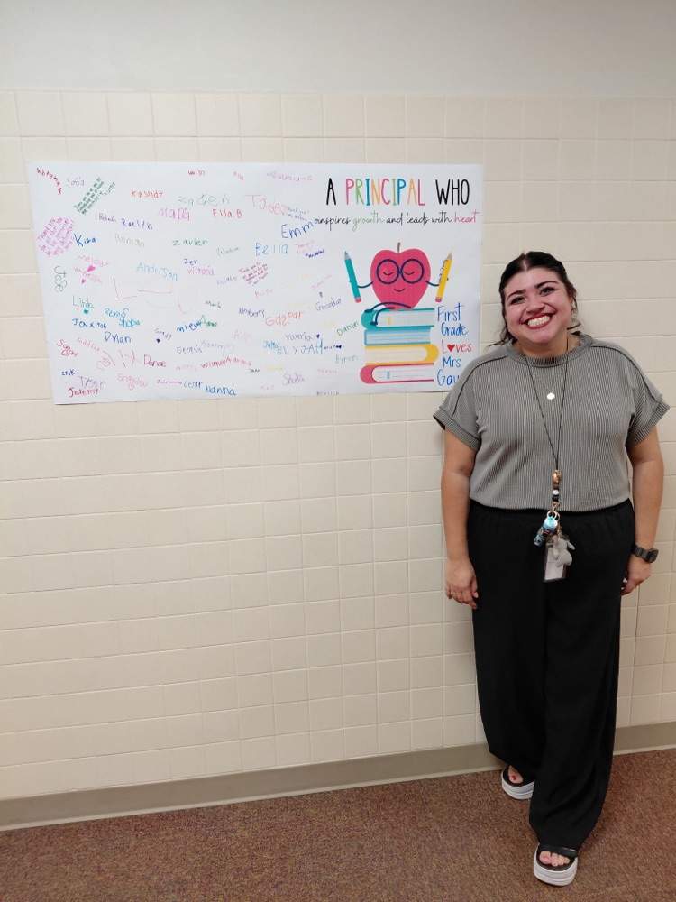 Mrs.Gaucin with appreciation poster 
