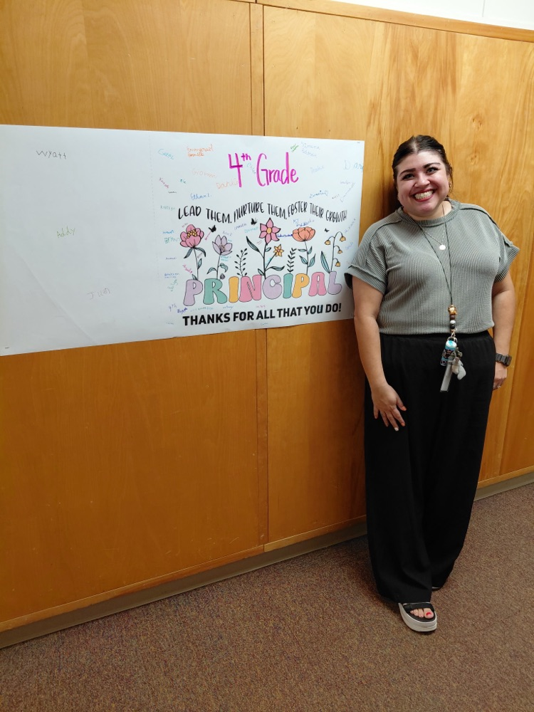 Mrs.Gaucin with appreciation poster 