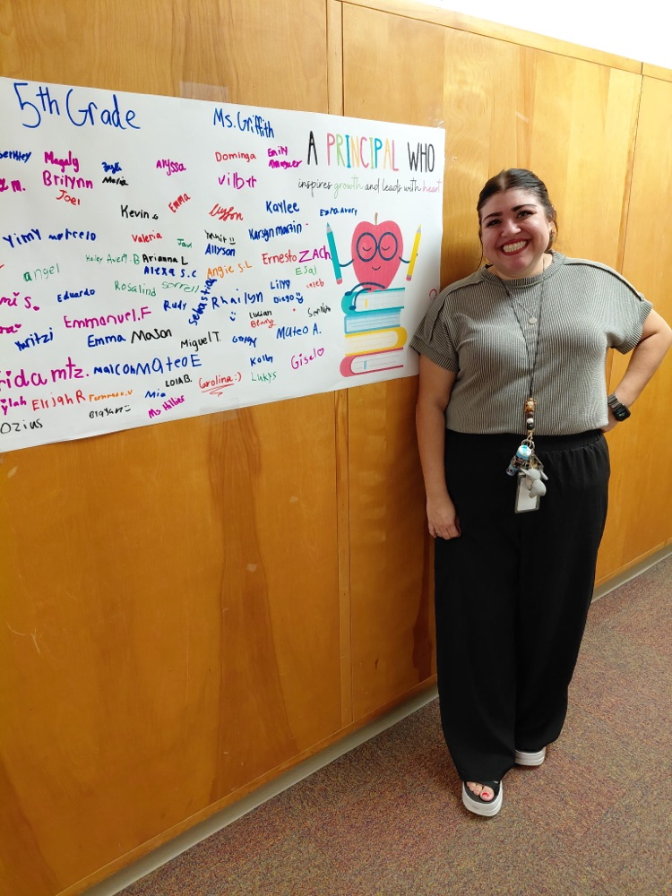 Mrs.Gaucin with appreciation poster 