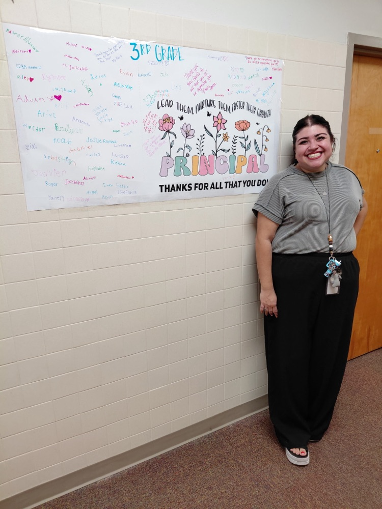 Mrs.Gaucin with appreciation poster 