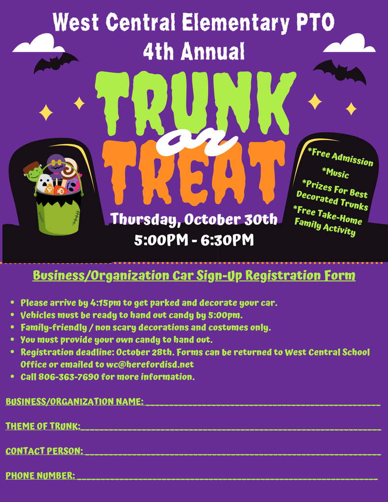 West Central PTO Trunk or Treat 2025