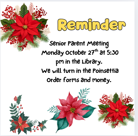 Senior Parent Meeting October 27th