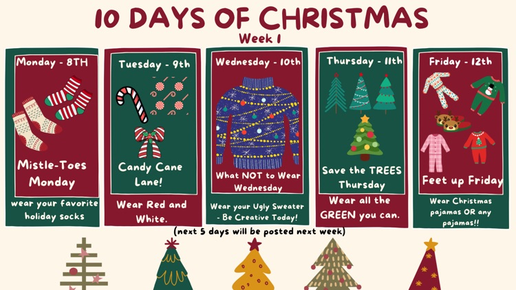 Week 1 Christmas Dress Up!
