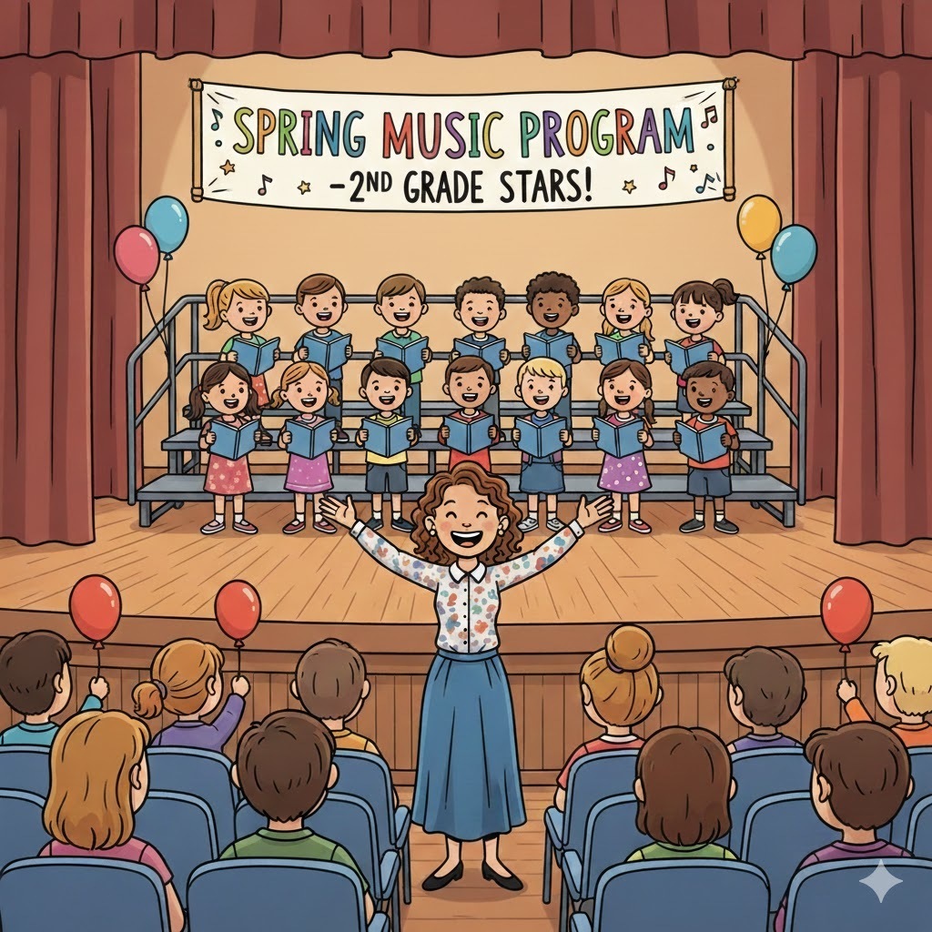 2nd grade music program graphic