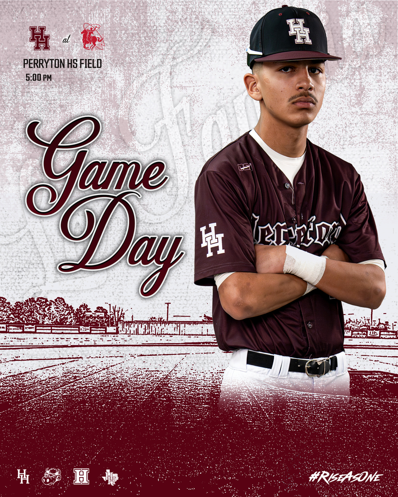 A baseball player stands on a field, wearing a maroon jersey, black hat, and white pants. The background shows a blurred stadium.