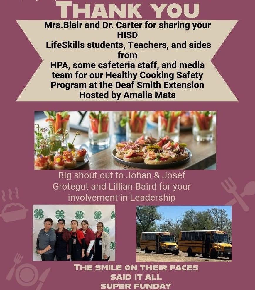 An event poster highlights participants and contributions, featuring photos of a group of people and food, with text emphasizing gratitude and fun.