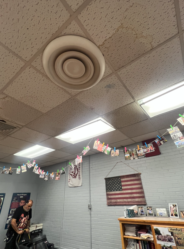 flooded out ceiling tiles