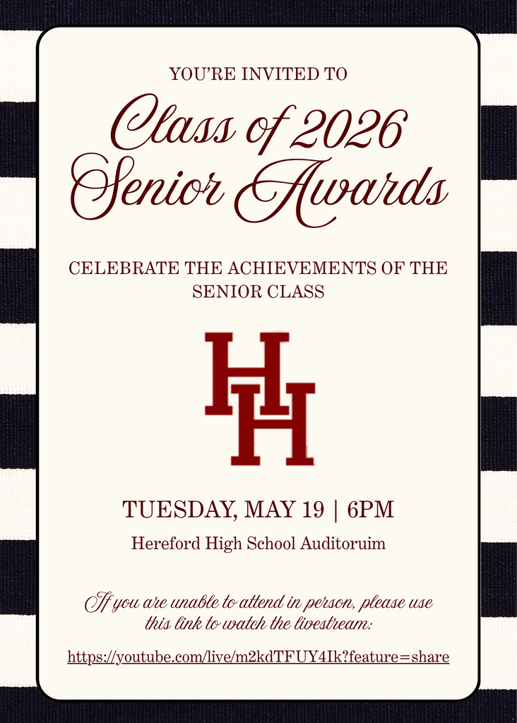 Senior Awards Invitation 