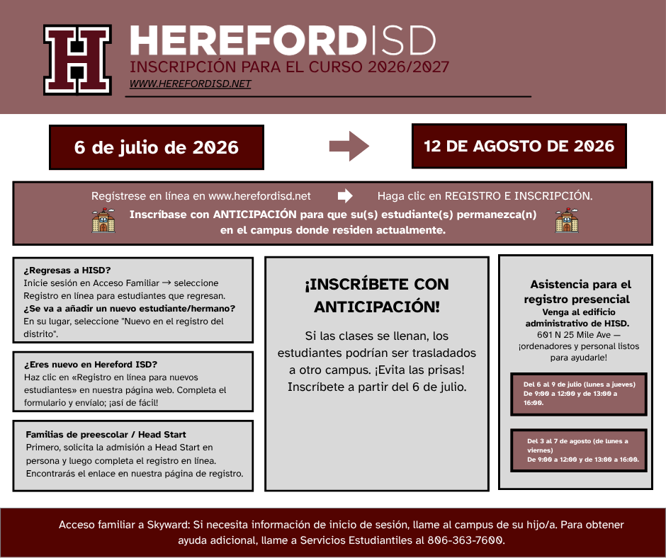 Poster with a red and white background. Text in Spanish includes dates, instructions, and contact information.