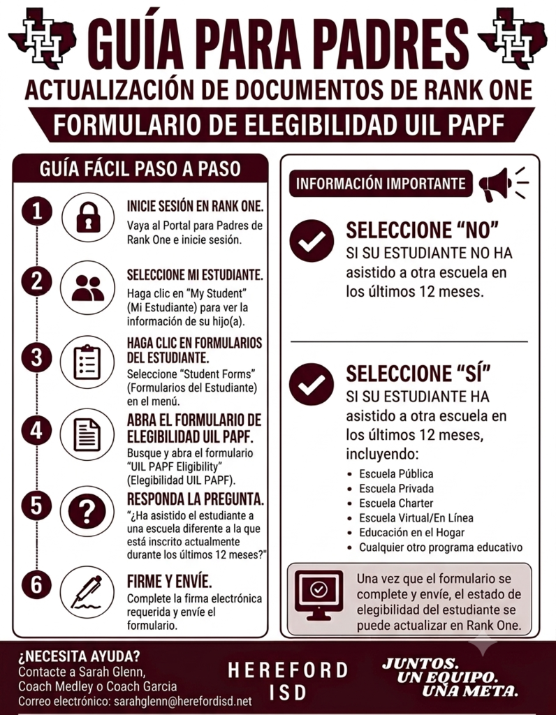 Rank One Parent Guide in Spanish