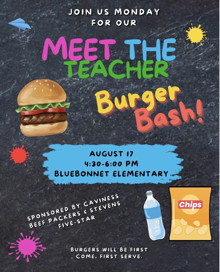 Burger Bash  at Meet the Teacher
