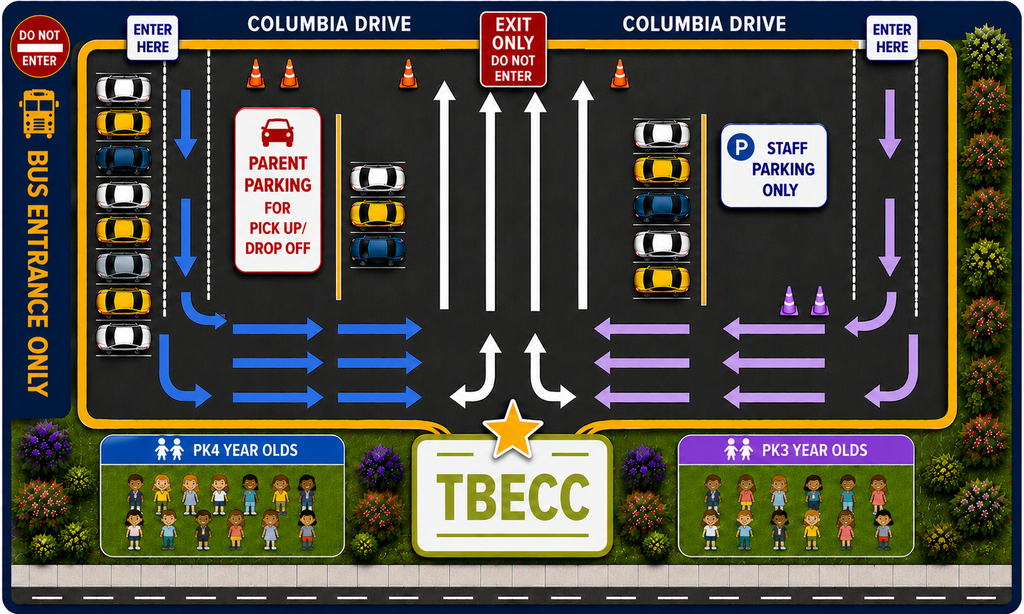 Drop Off/Pick Up Parking Lot Map