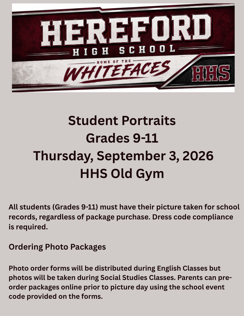 HHS Student Portraits Information